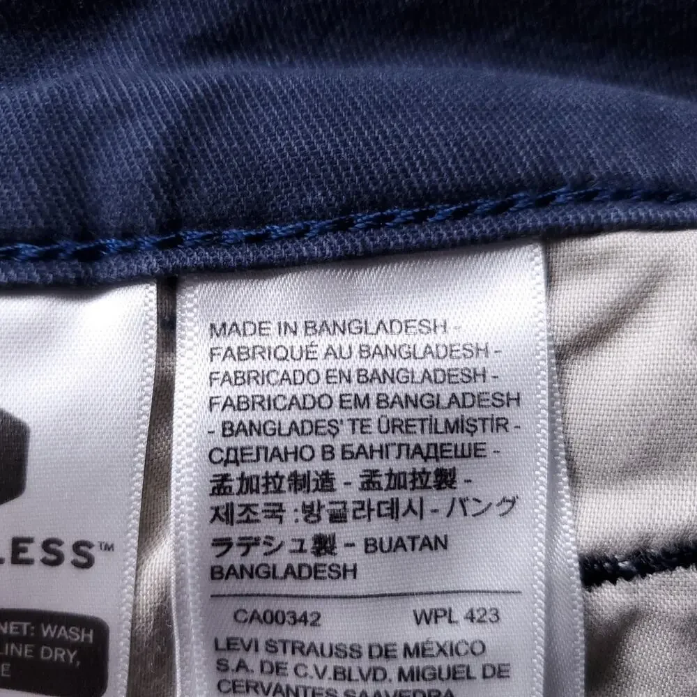 Levis XX Chino Standard Taper Pants Men 30x30 Blue Stretch Business Smart Casual - Picture 8 of 10